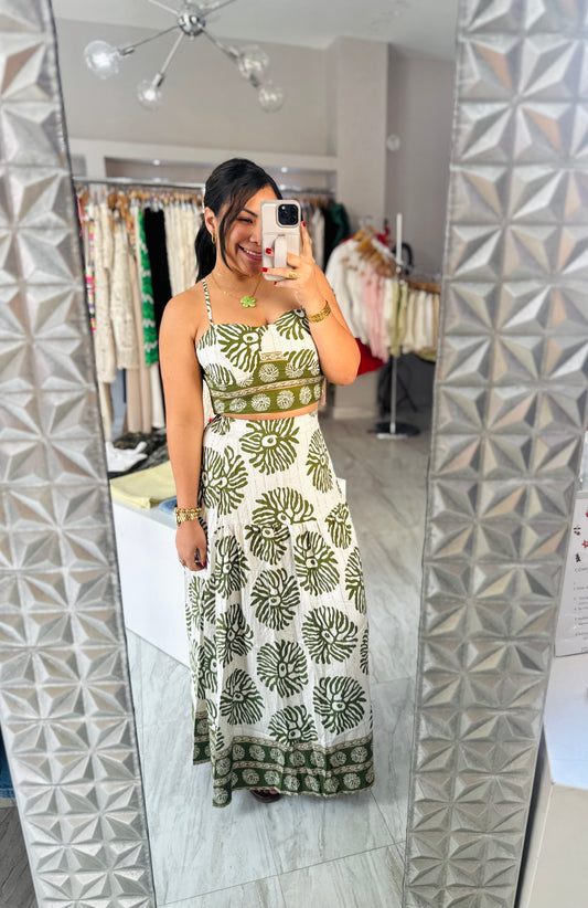 TROPICAL MAXI SKIRT SET