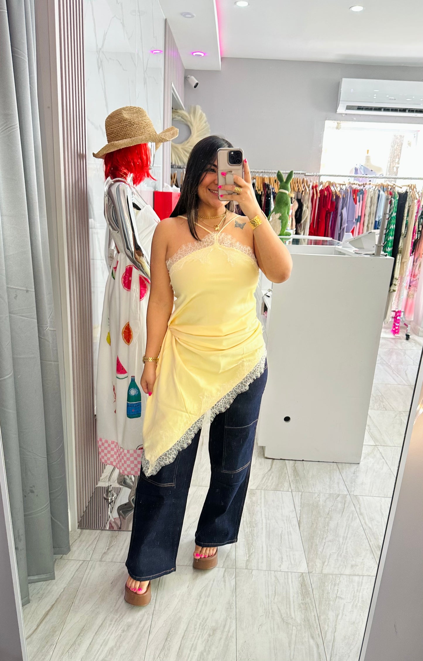 SATIN LACE TOP OR DRESS