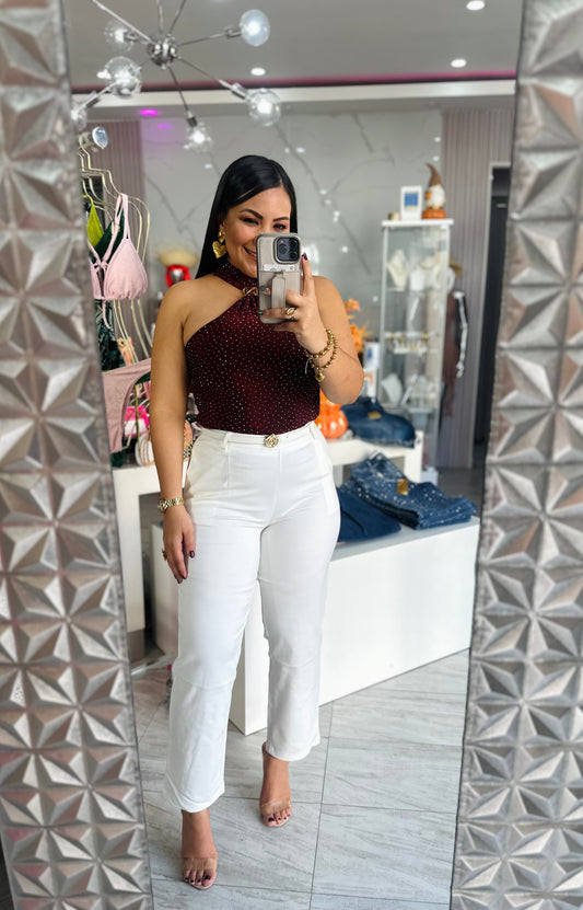 LUCIERNAGA BURGUNDY TOP