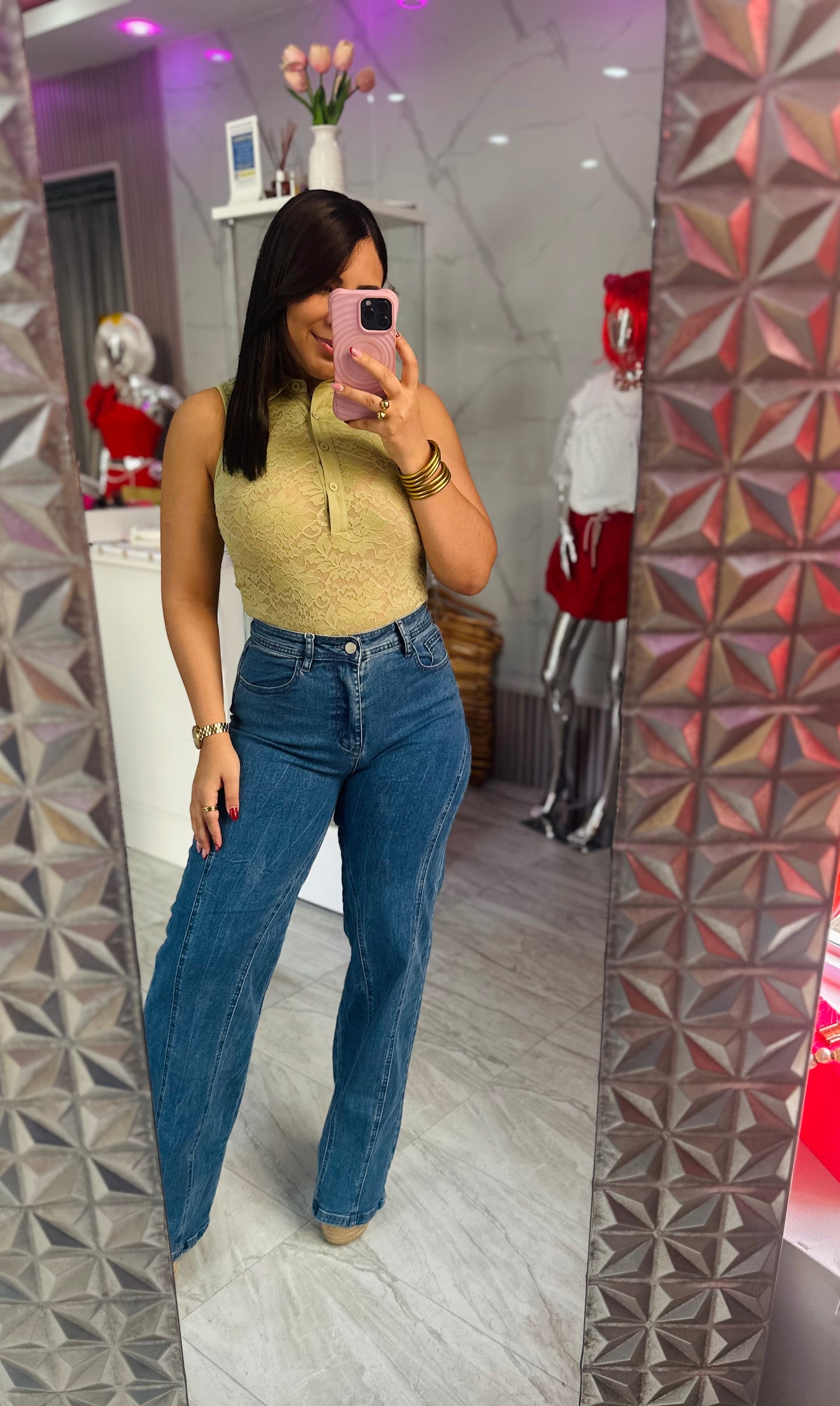 BOW DENIM PANT