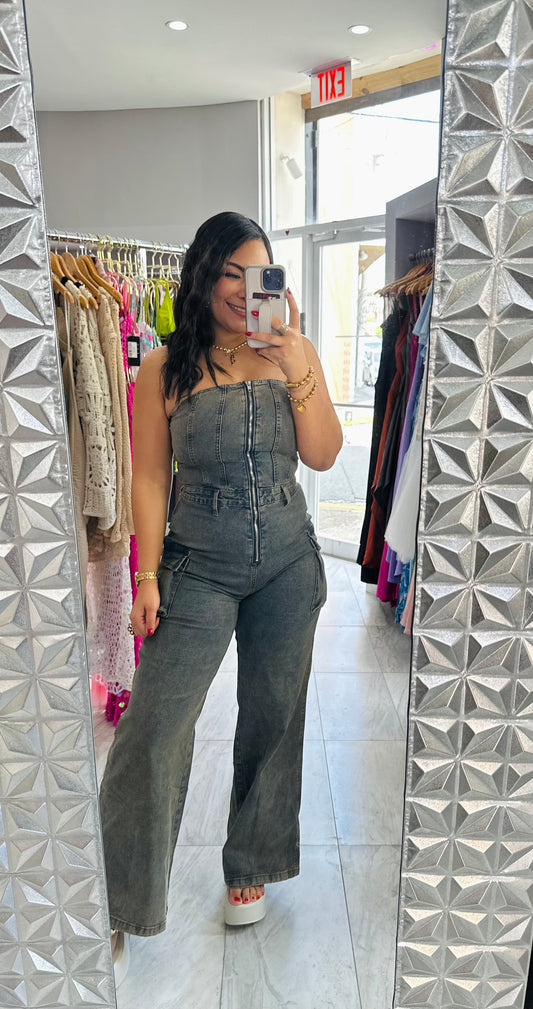 DENIM JUMPSUIT