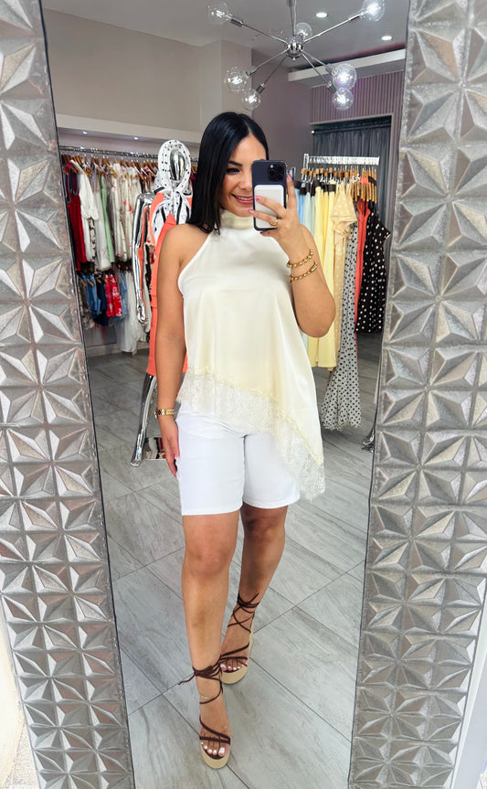 VIBRANT WHITE BERMUDA PANT