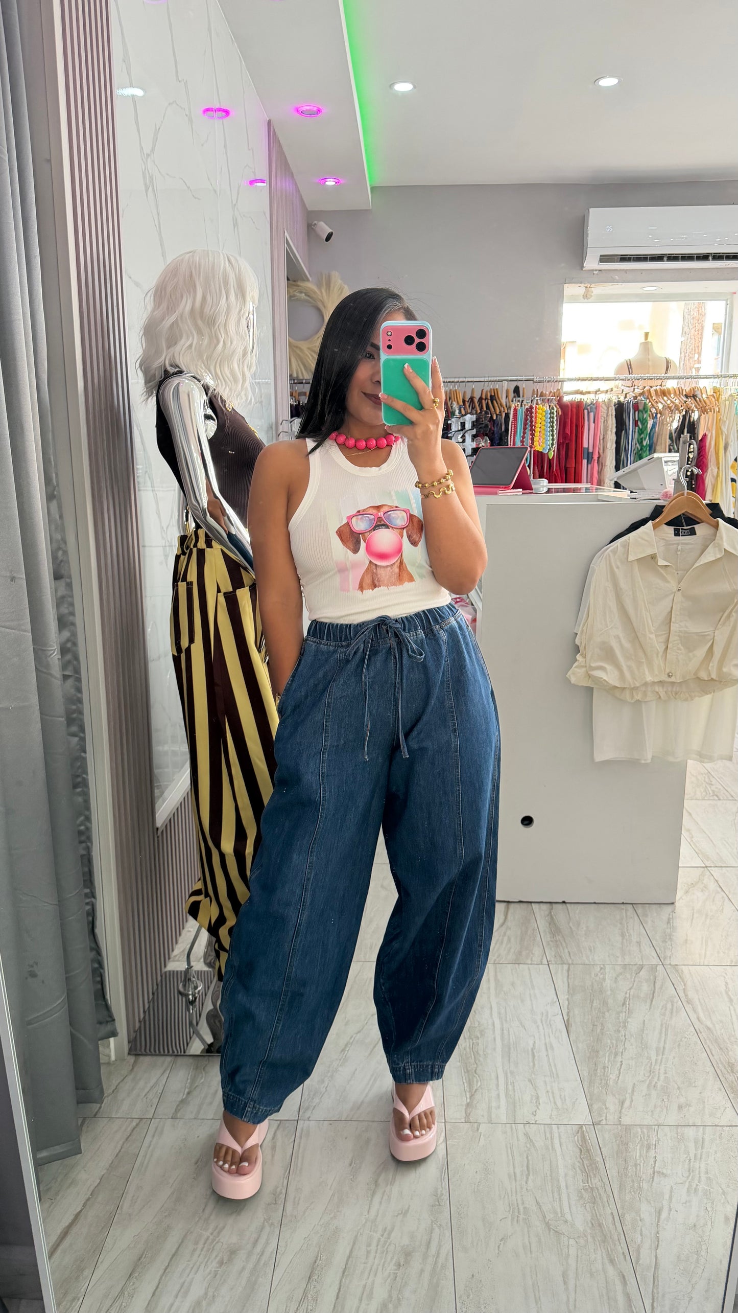 DENIM BALLONS PANTS