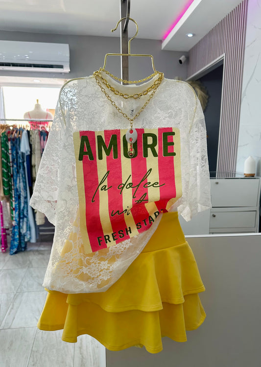 AMORE “LA DOLCE VITA” LACE TOP