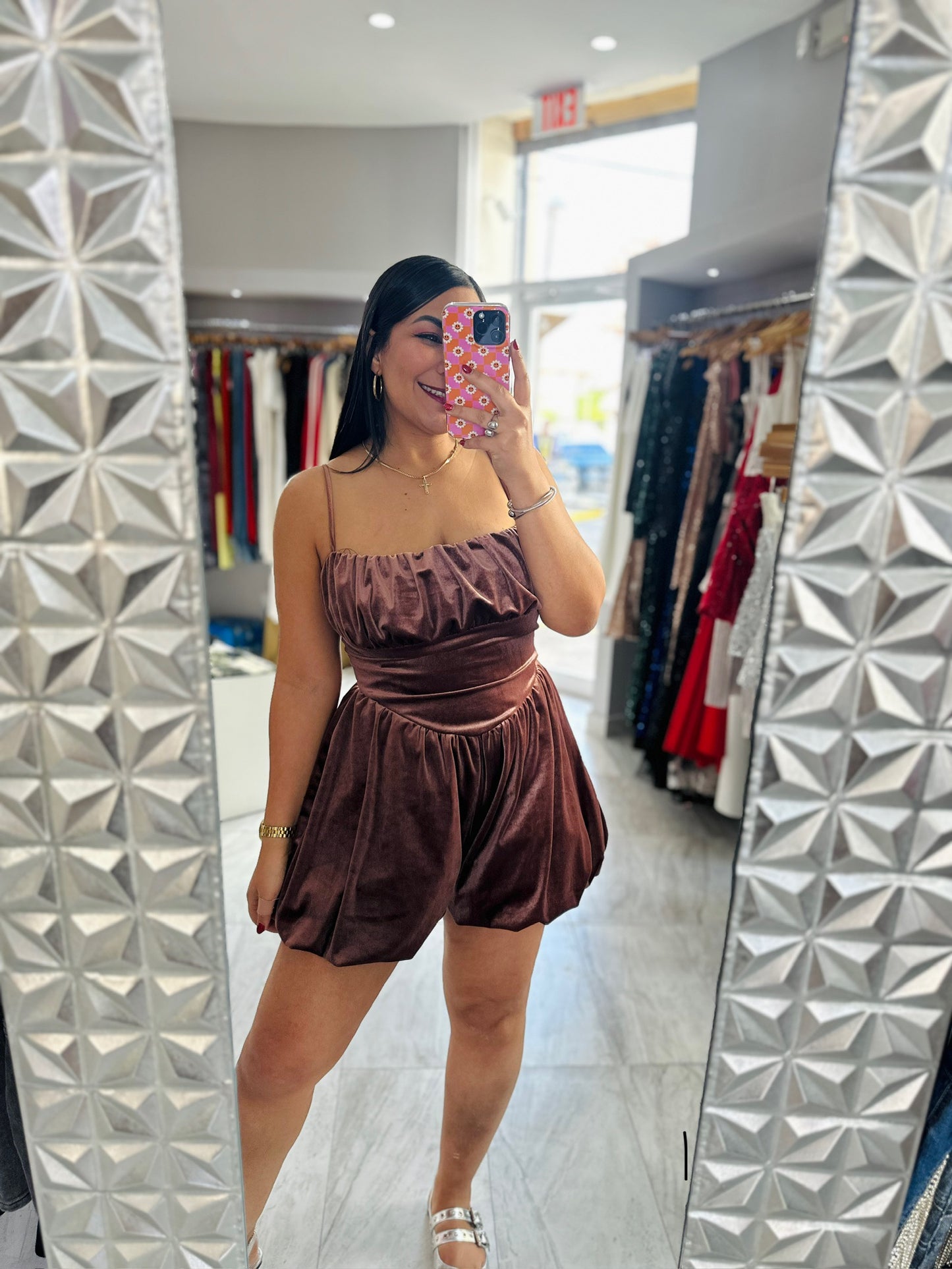 VELVET MOCHA ROMPER