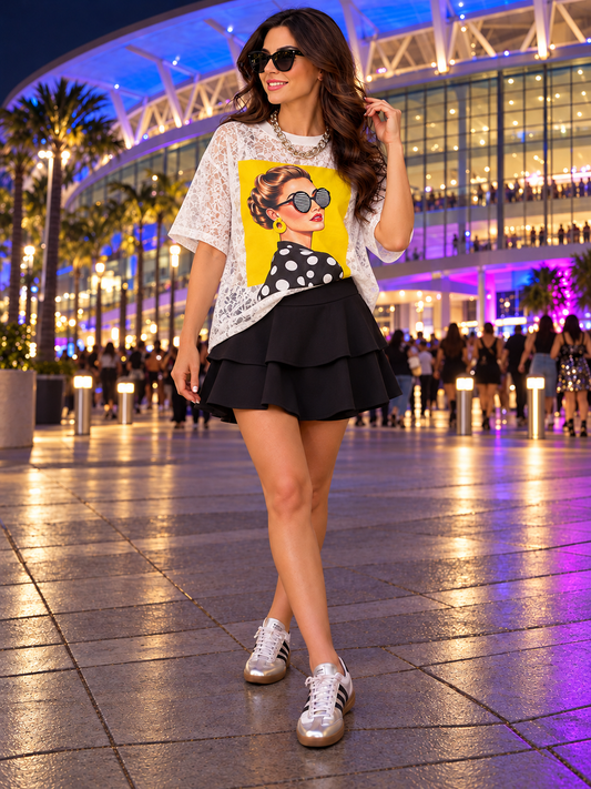 DIVA WHITE LACE TOP