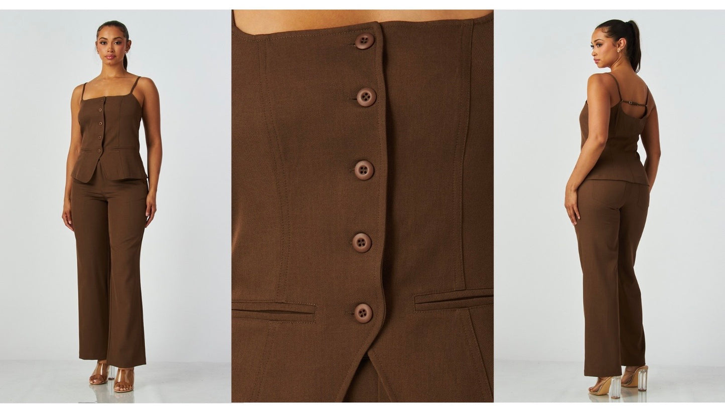 CHOCOLATE VEST SET