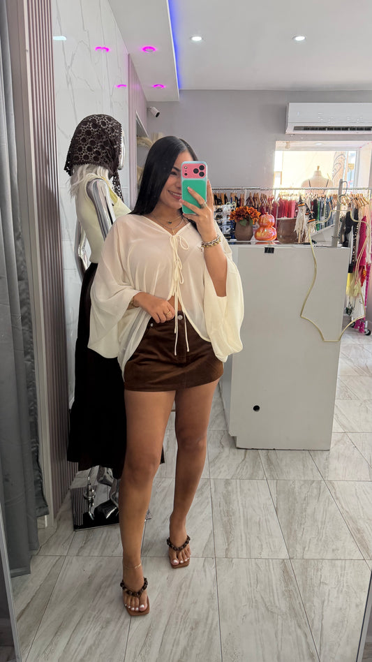 CELIA CREAM TOP