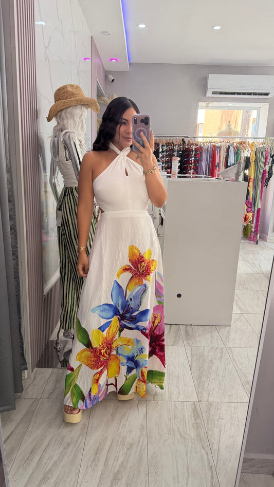 LARA WHITE MAXI DRESS