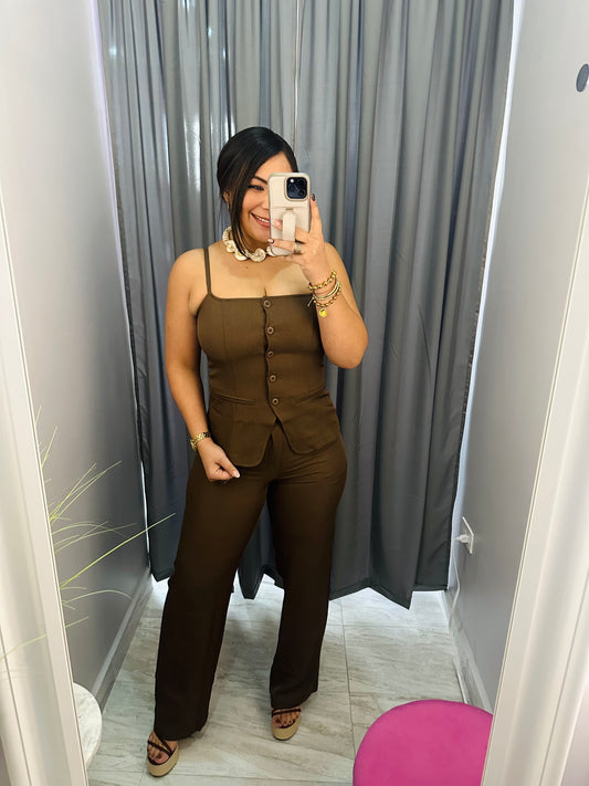 CHOCOLATE VEST SET