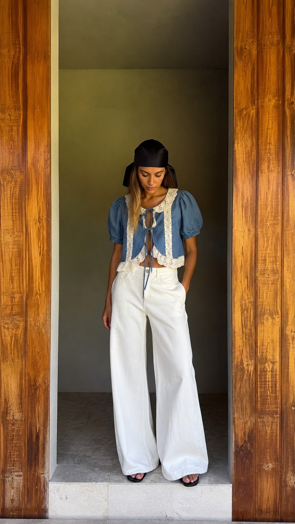 FLORENCIA DENIM TOP