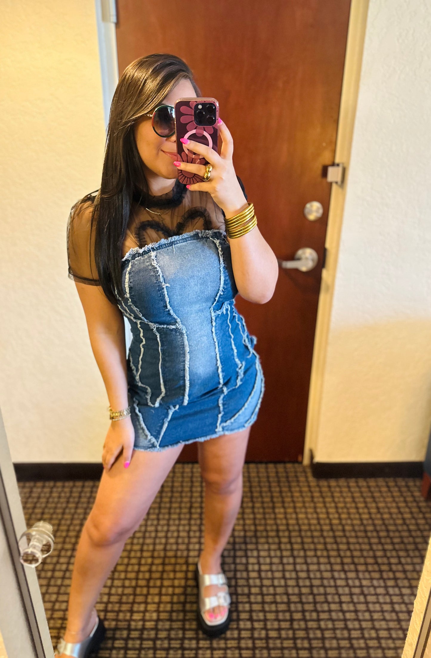 DENIM MINI DRESS