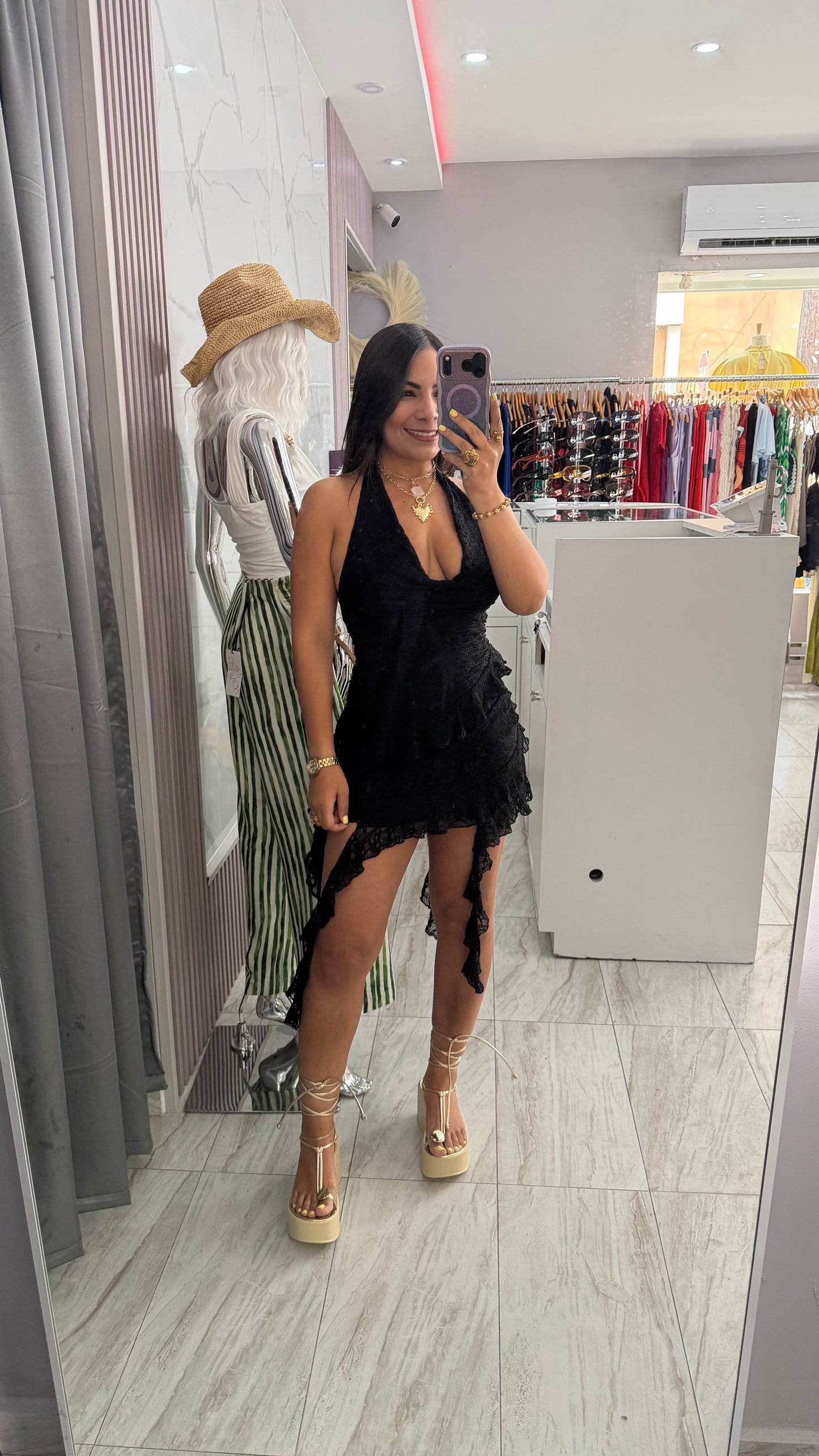 MAYA BLACK MINI DRESS