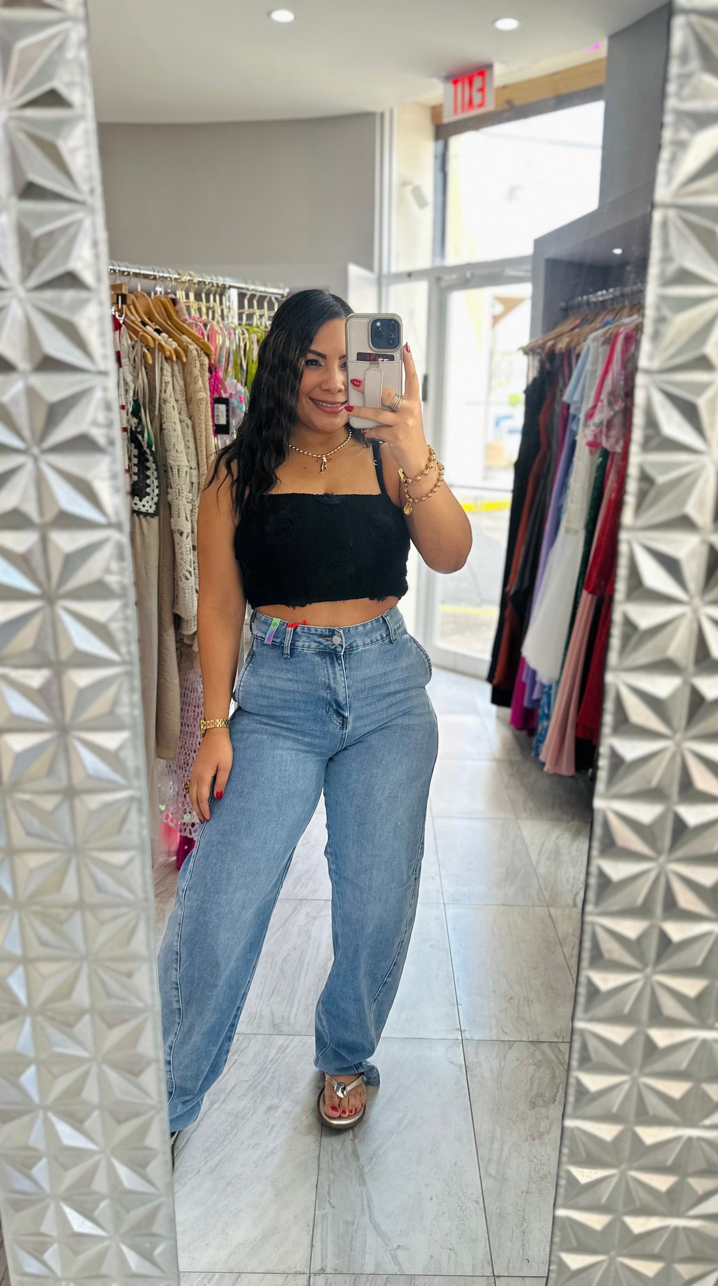 CROCHET BLACK TOP