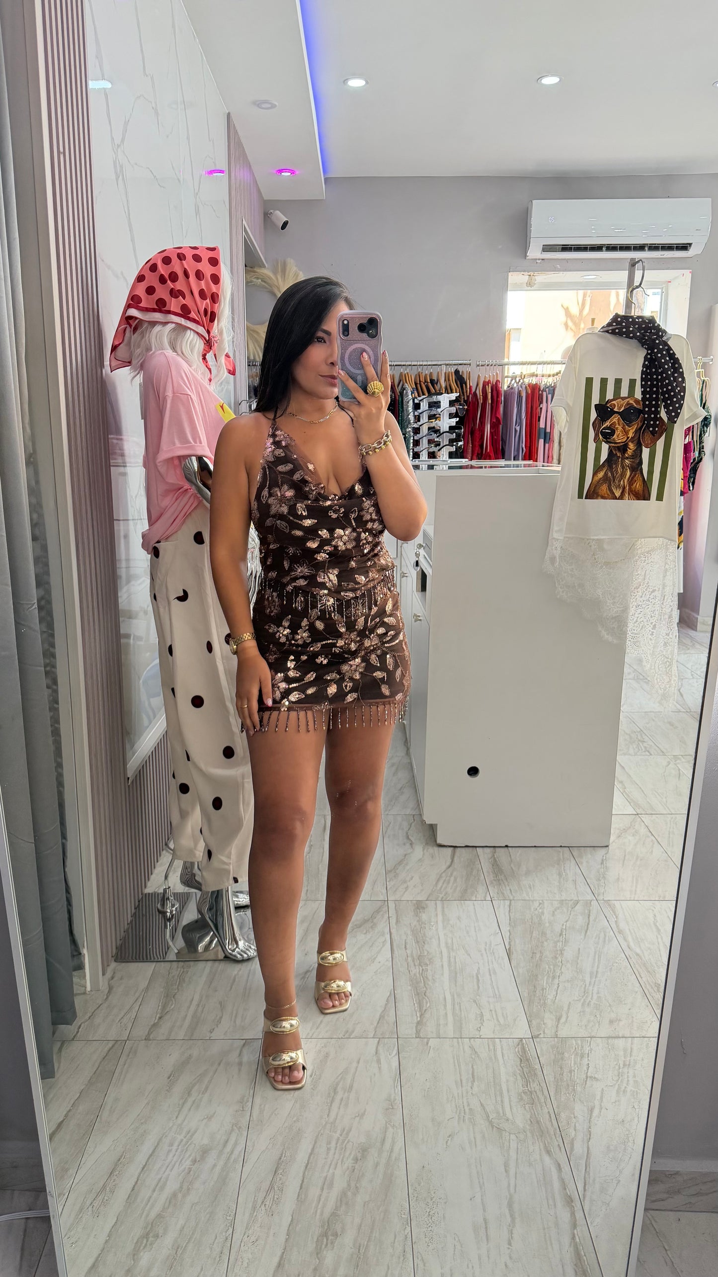 MARBELLA FRINGE MINI DRESS