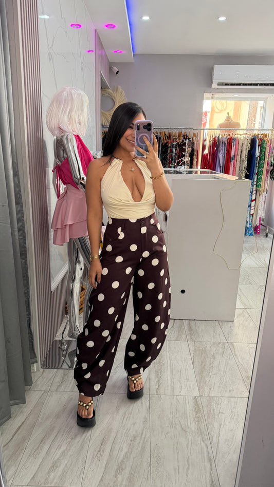 POLKA DOTS CHOCO PANT