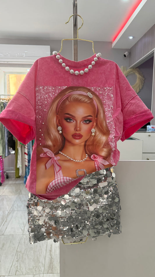 SILVER SEQUIN SKIRT