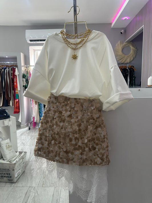 LACE TSHIRT OR DRESS WHITE