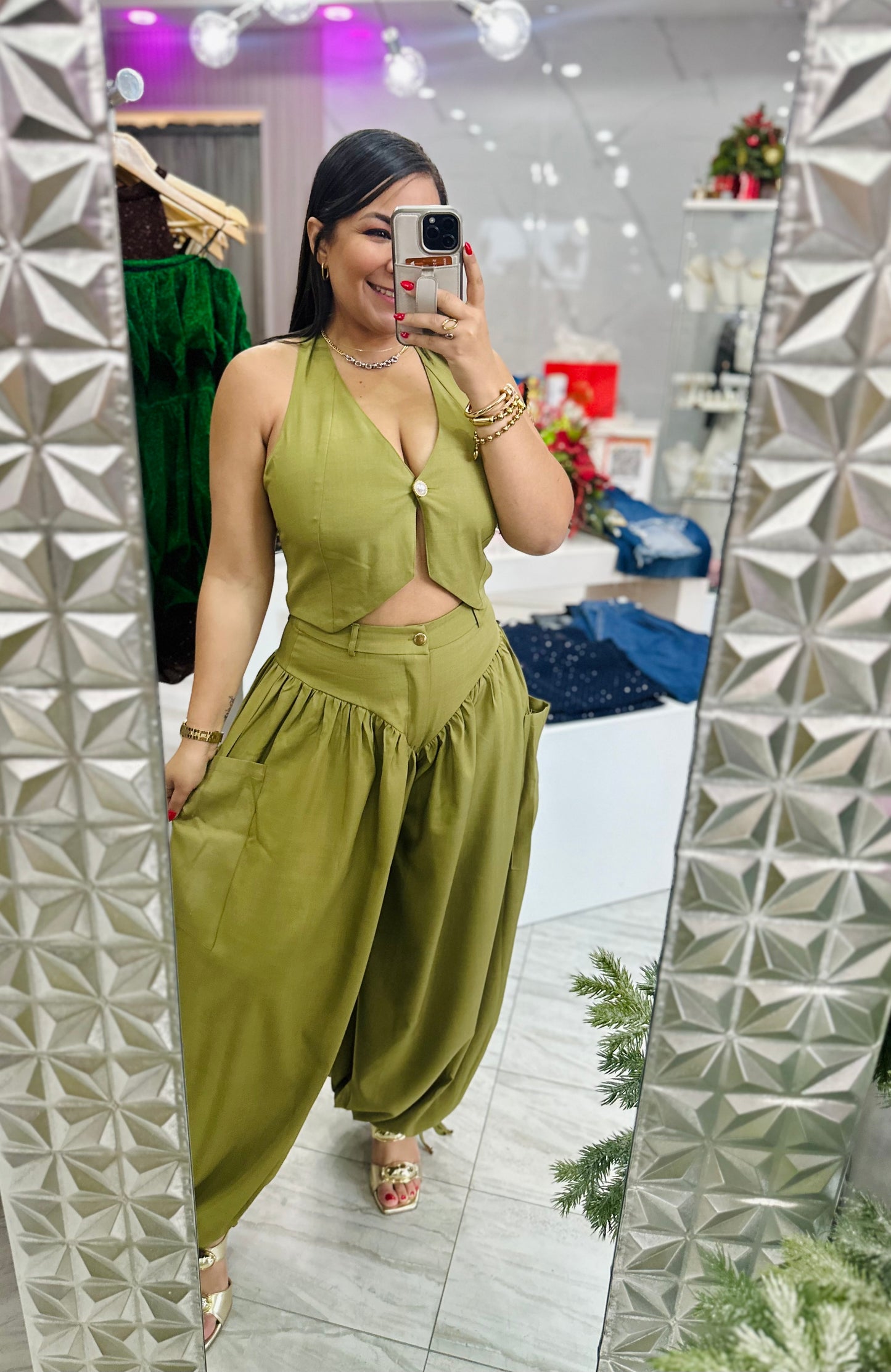 JAZMIN OLIVE SET