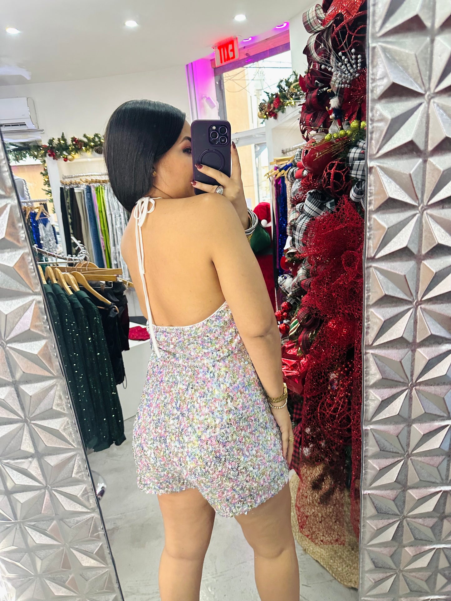 TORNASOL SEQUIN ROMPER