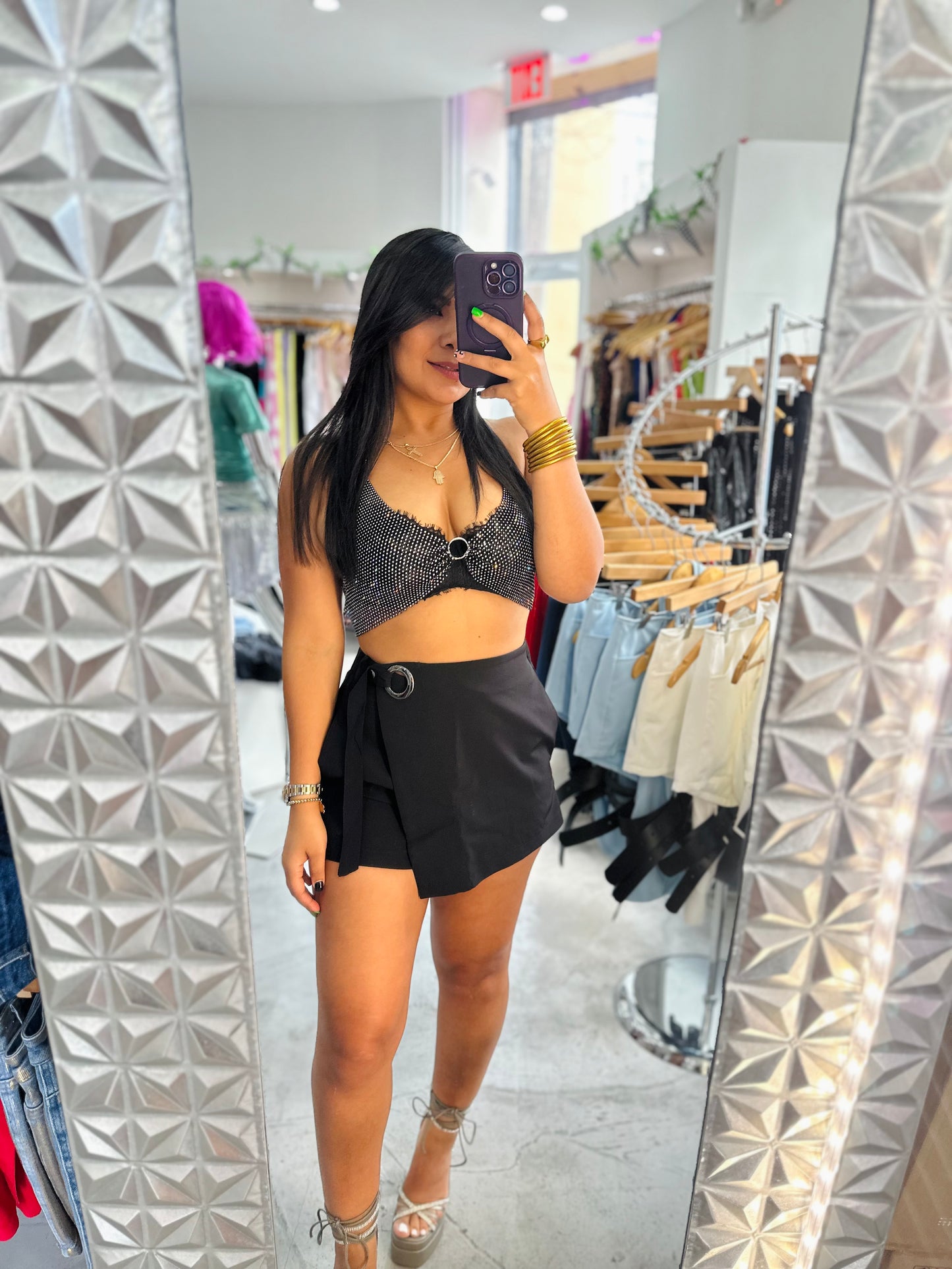 BLACK SKORT