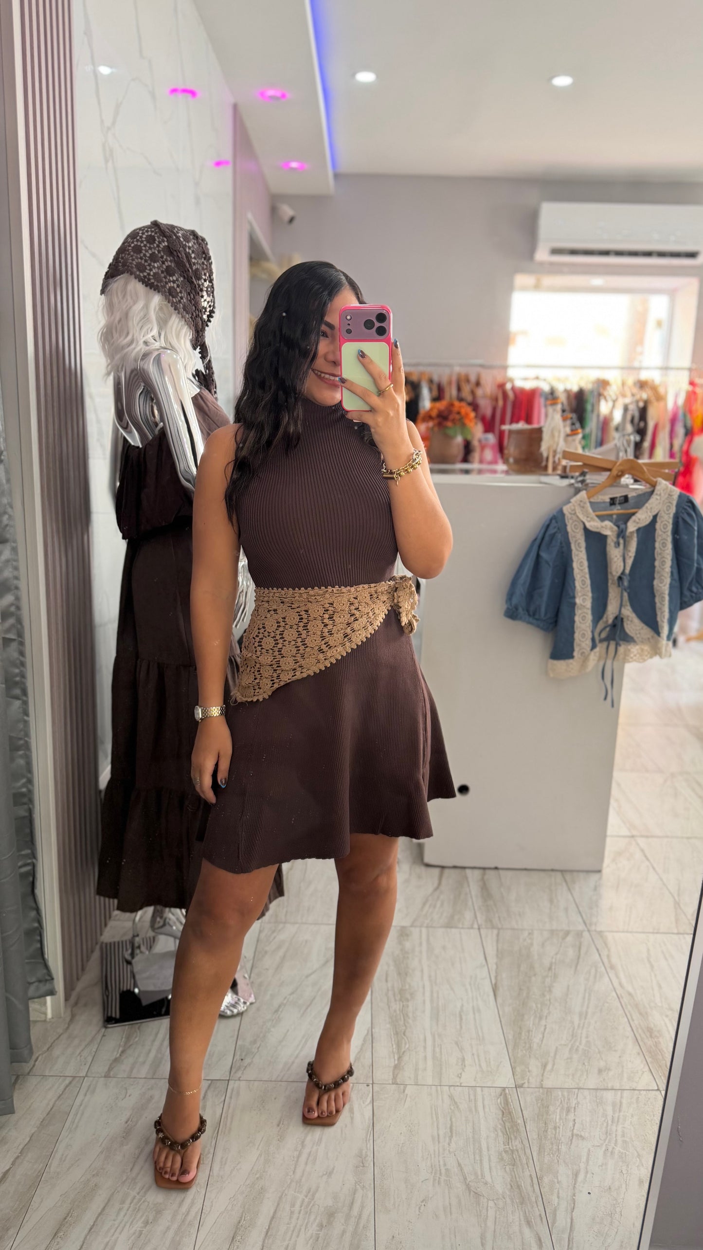 AUTUMN BROWN DRESS