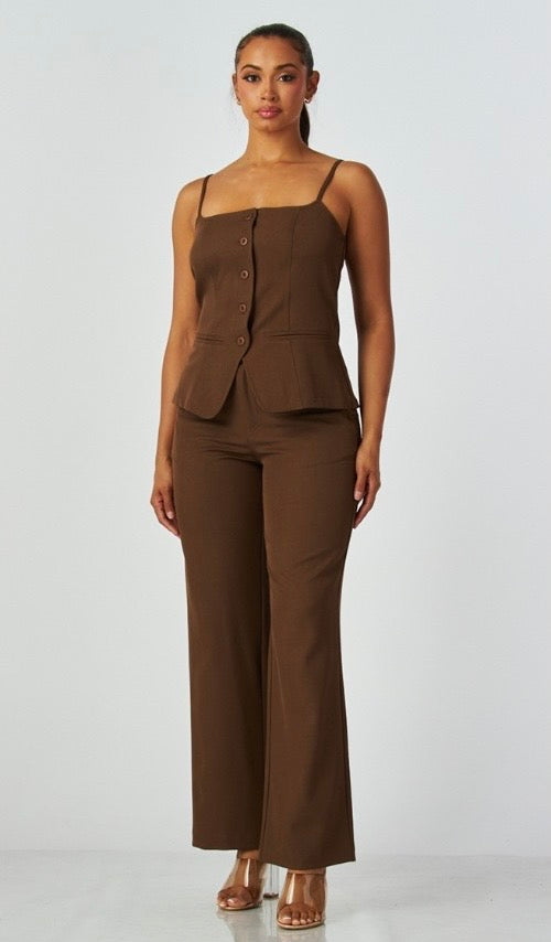 CHOCOLATE VEST SET