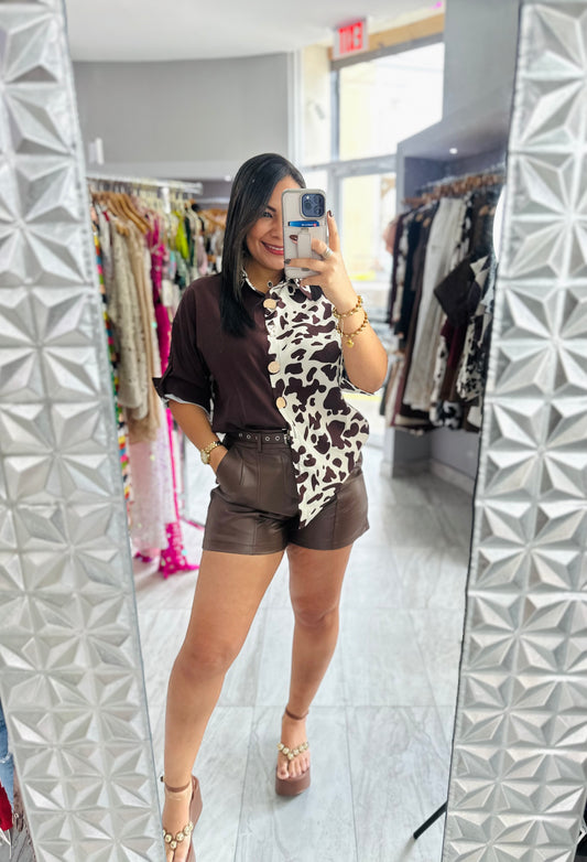 LEATHER SHORT PANT 2 COLORES