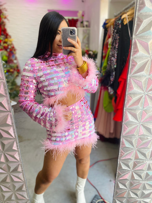 Sequin Pink set