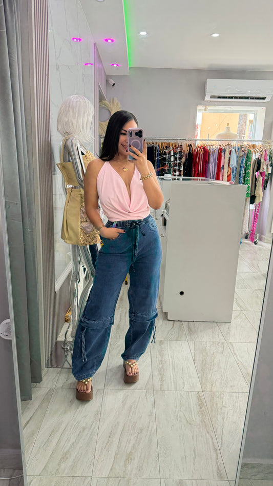 PINK BLUE BASIC TOP