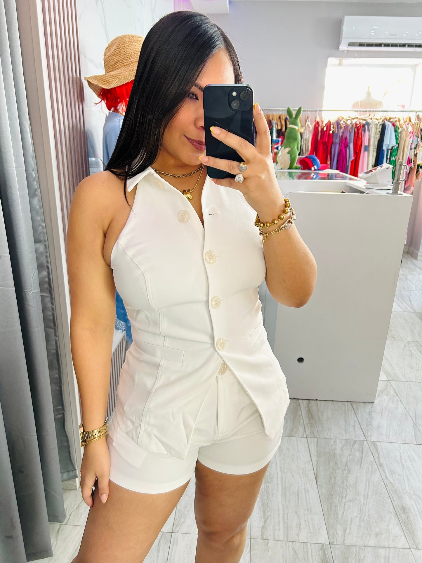 AMALIA WHITE SHORT SET