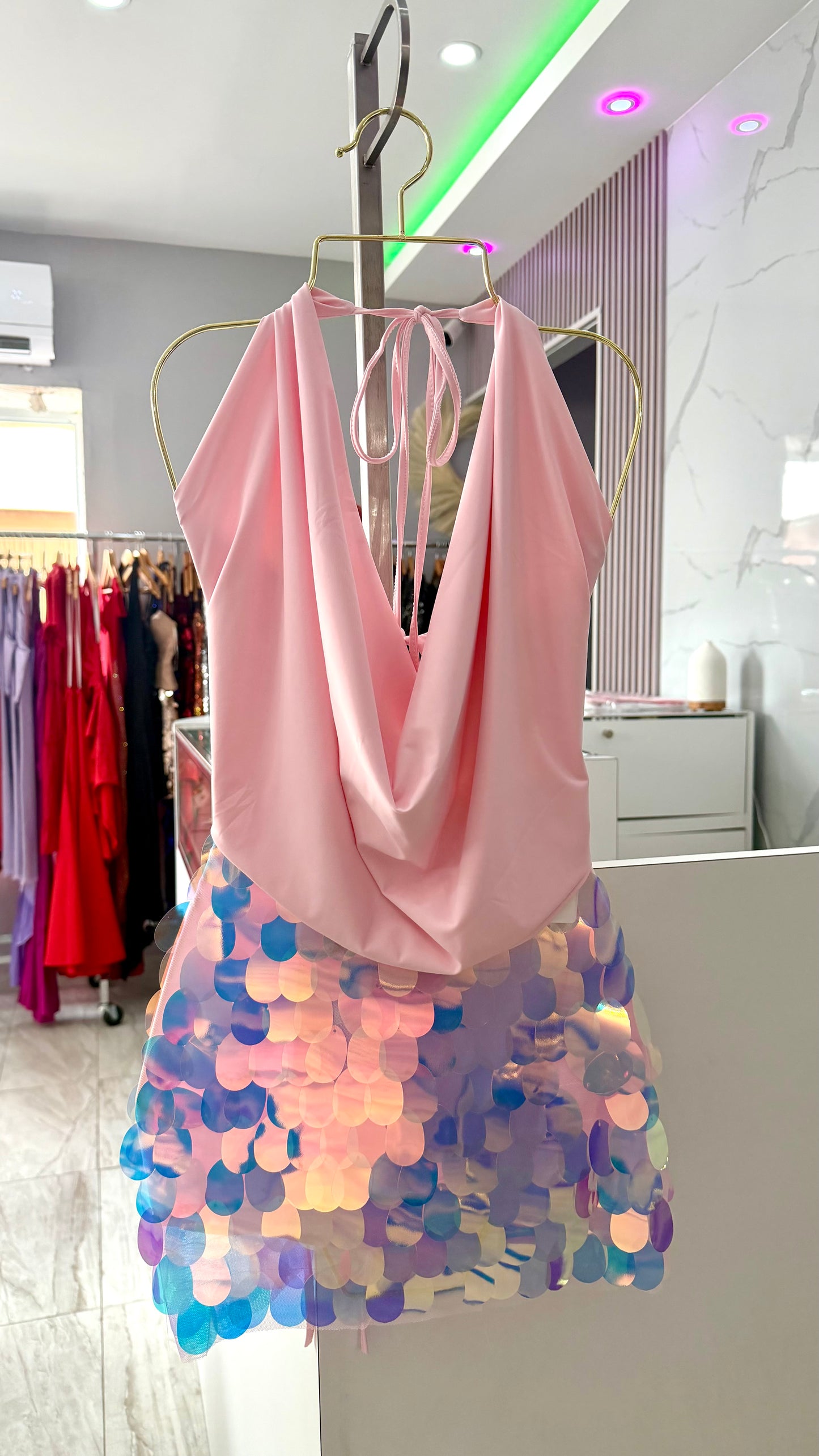 PINK BLUE BASIC TOP