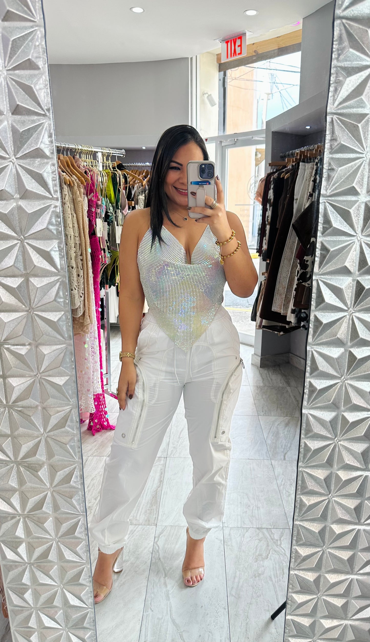 WHITE CARGO PANT