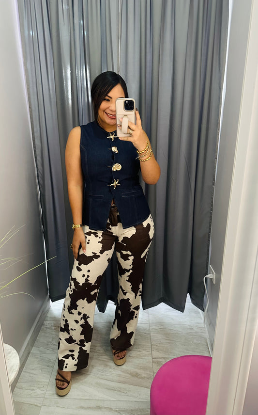 COW PRINT PANT