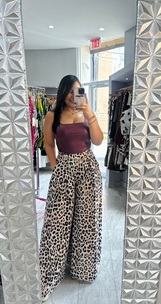 CHEETAH PALAZZO PANTS