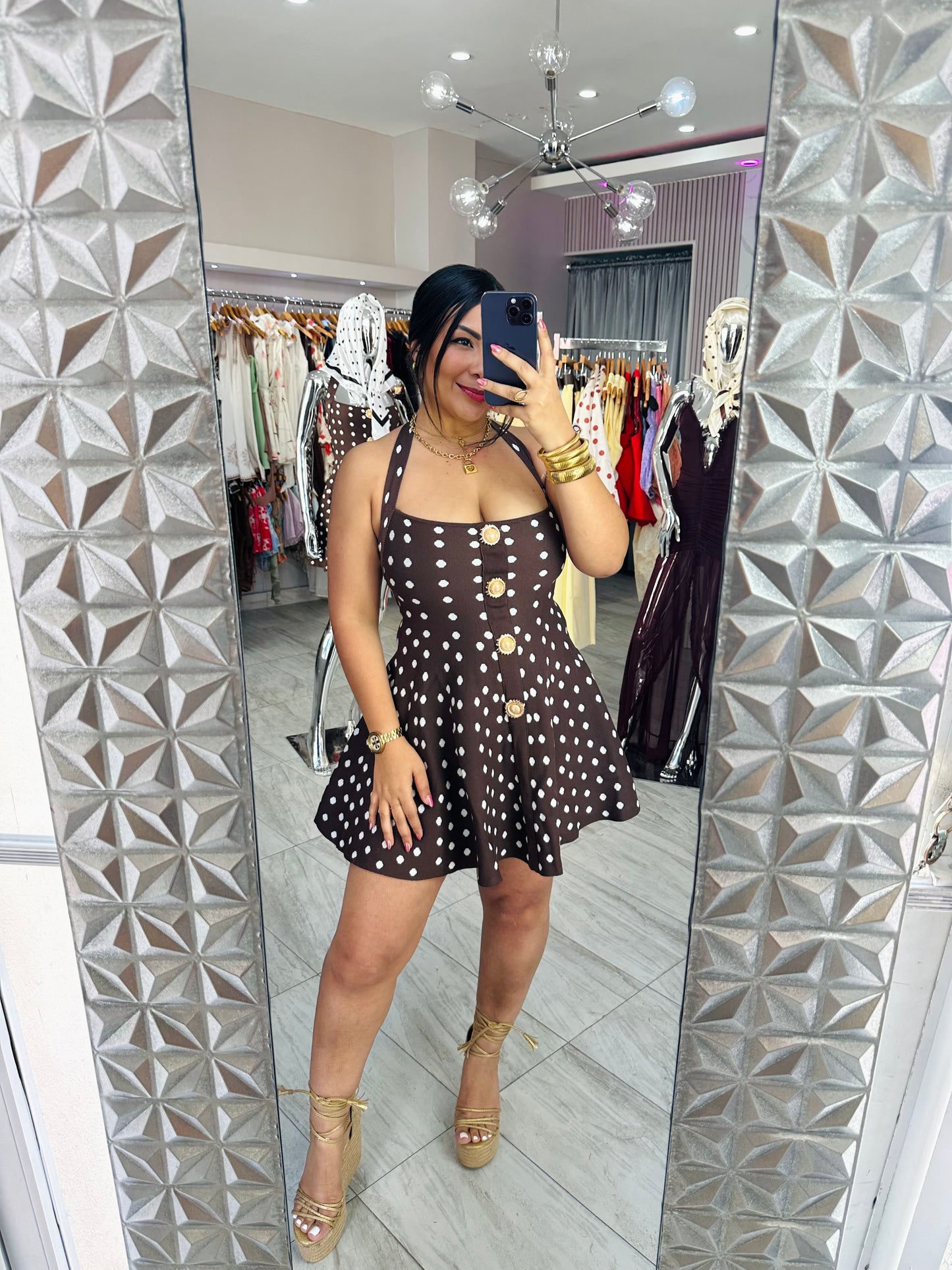 POLKA DOTS MINI DRESS