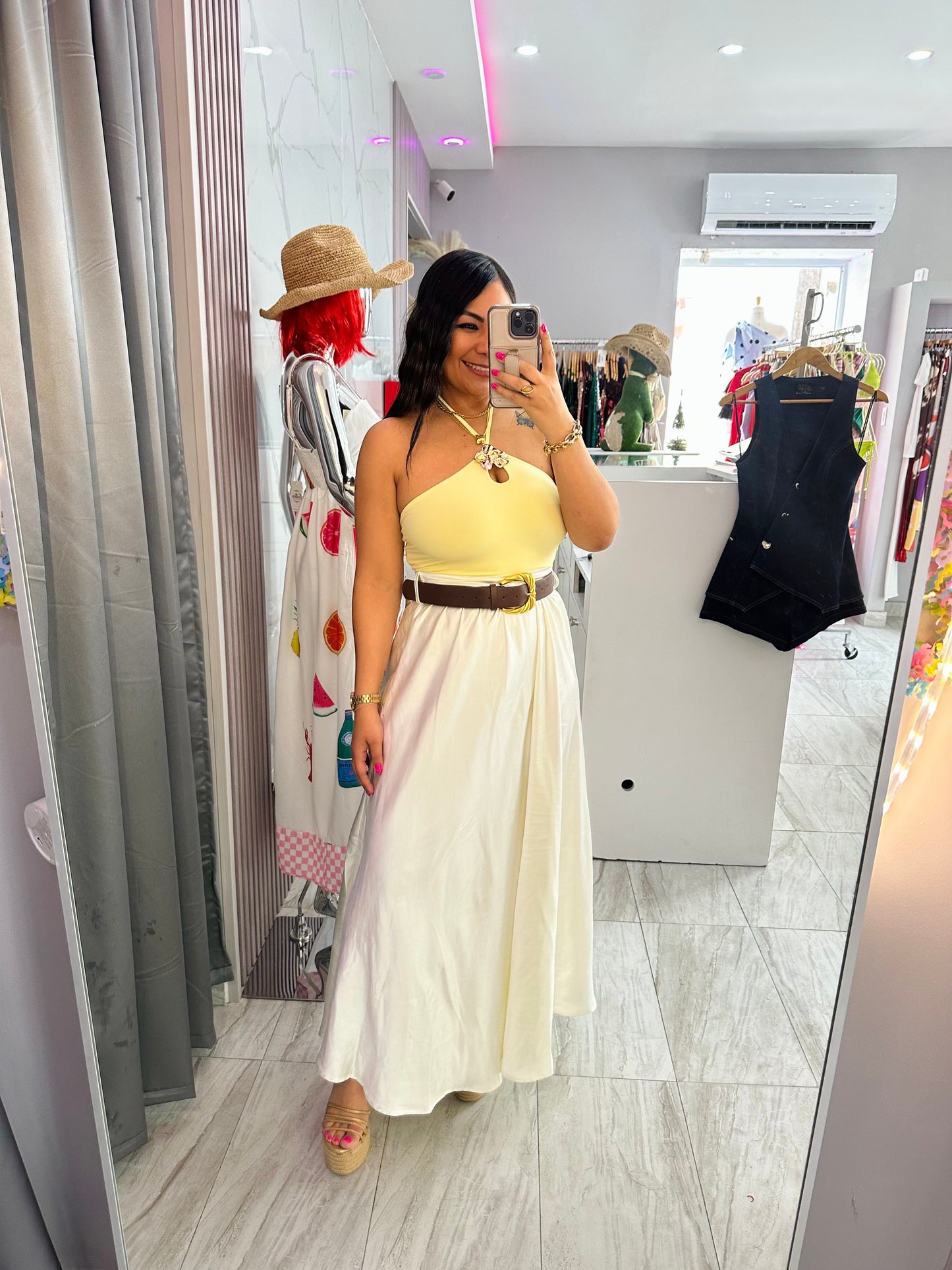 CLOUND MAXI SKIRT WITH BELT