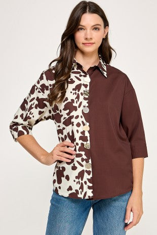 COW PRINT SHIRT