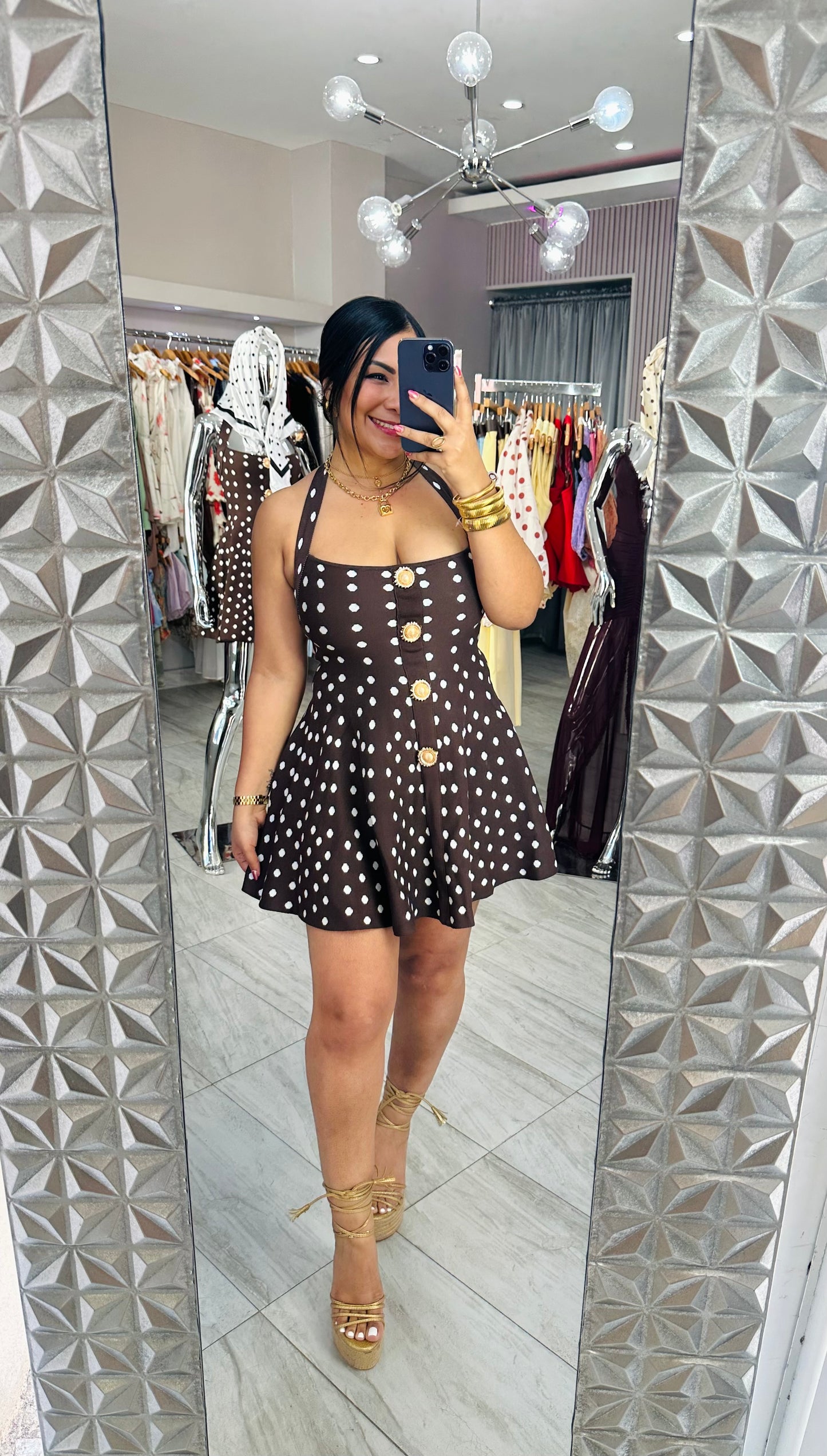 POLKA DOTS MINI DRESS