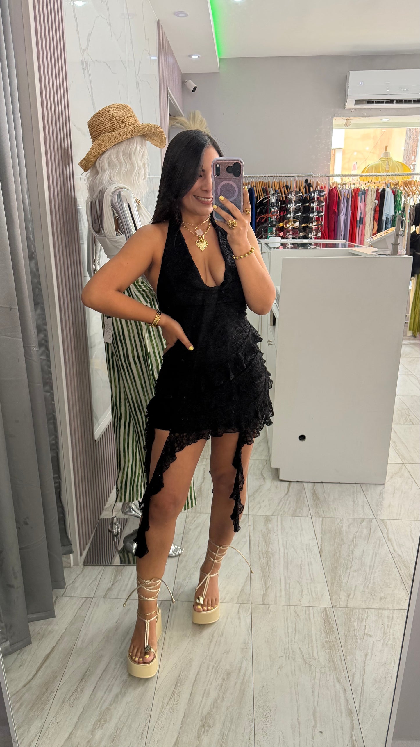 MAYA BLACK MINI DRESS