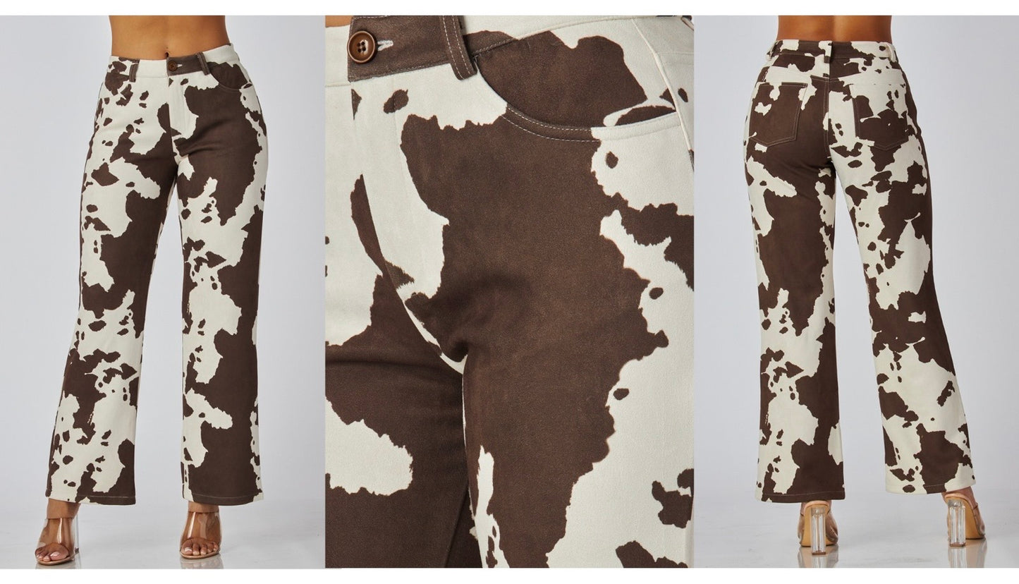 COW PRINT PANT