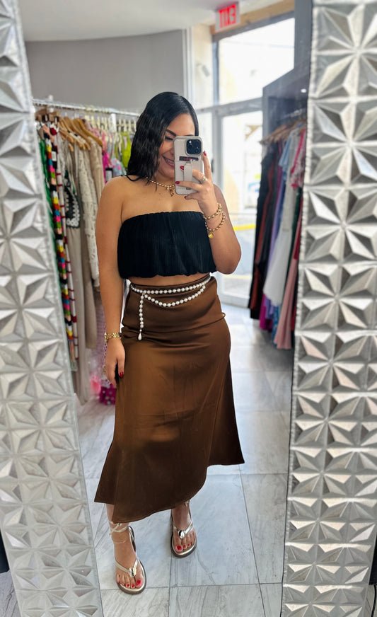 SATIN FALLS SKIRT