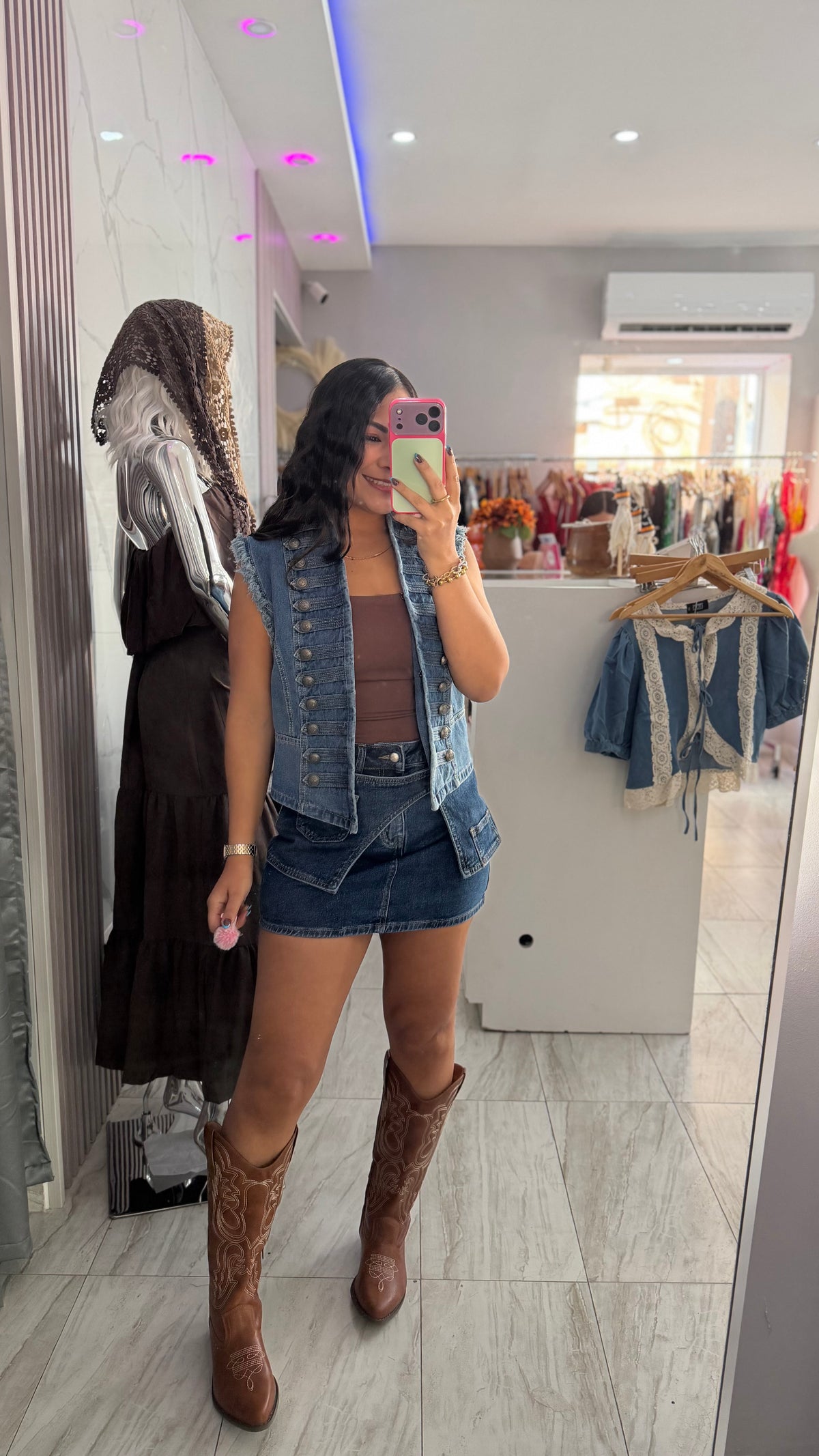 DENIM SKORT