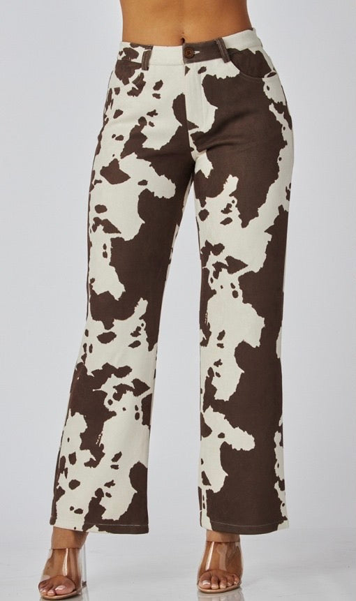 COW PRINT PANT