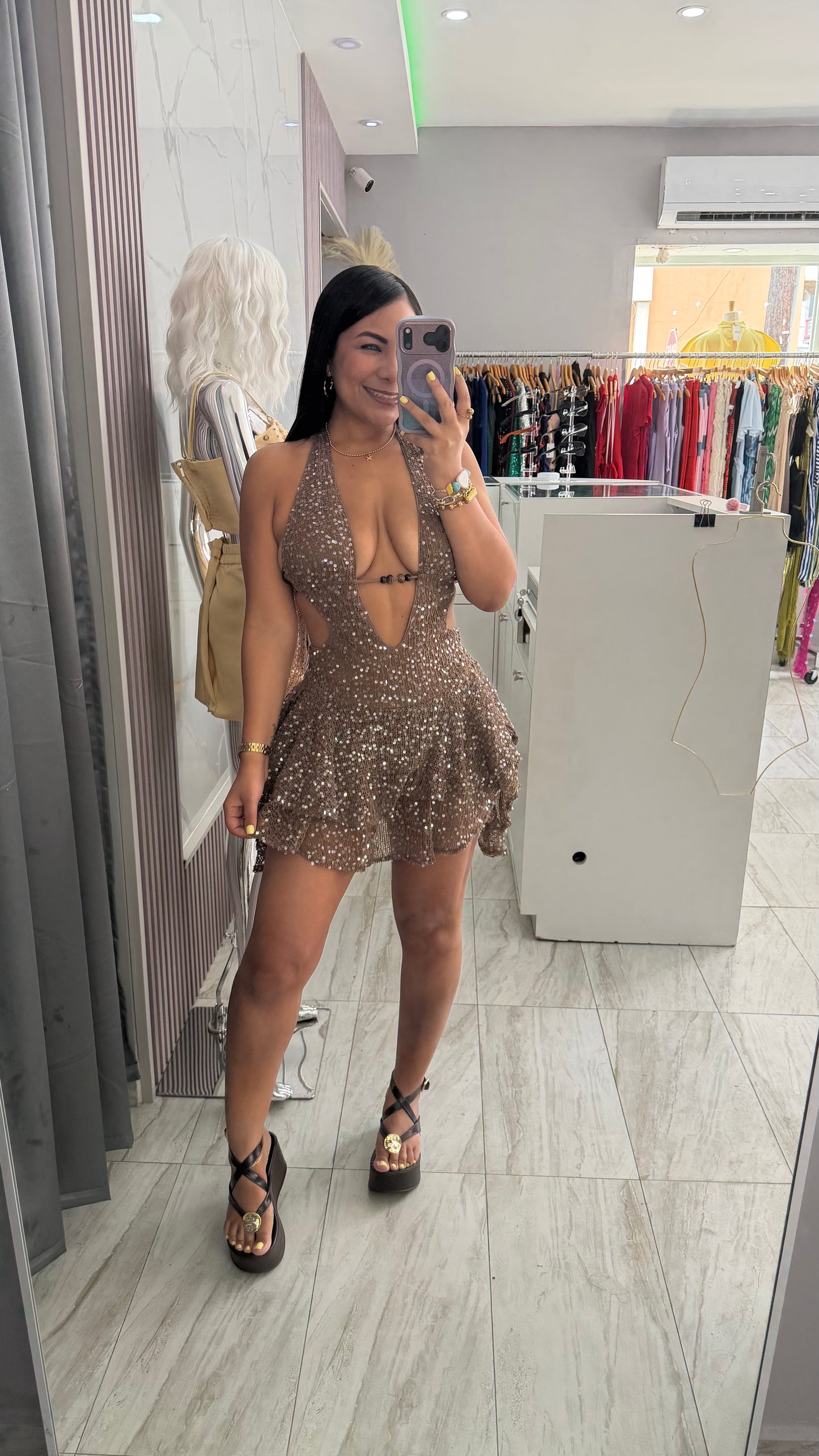 MAREA CHOCO DRESS WITH PANT