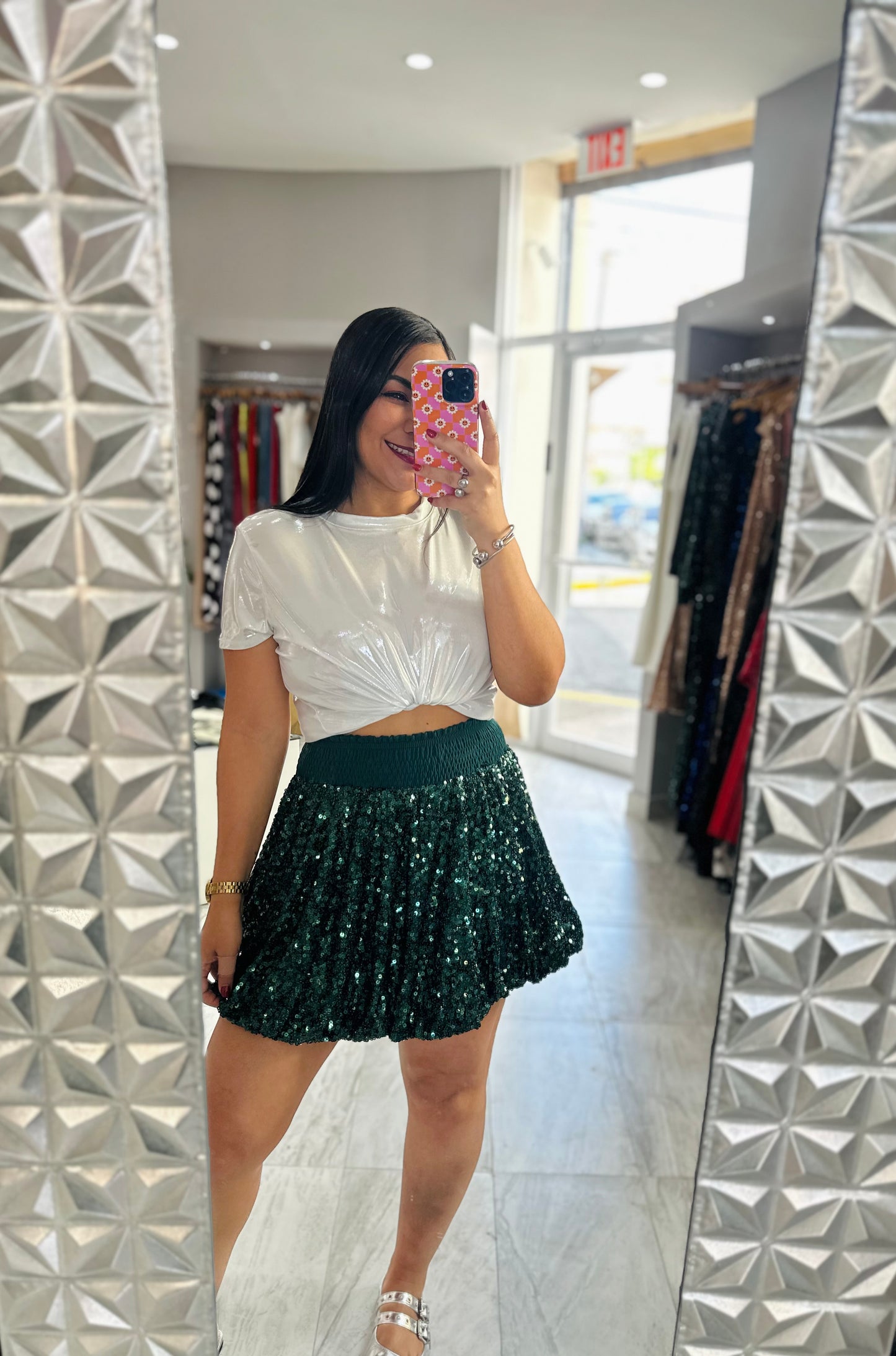 SEQUIN SKORT