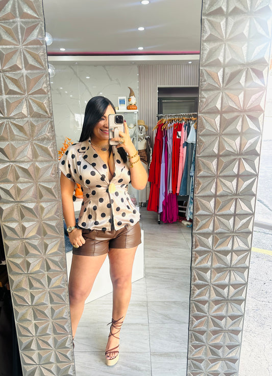 POLKA SATIN TOP
