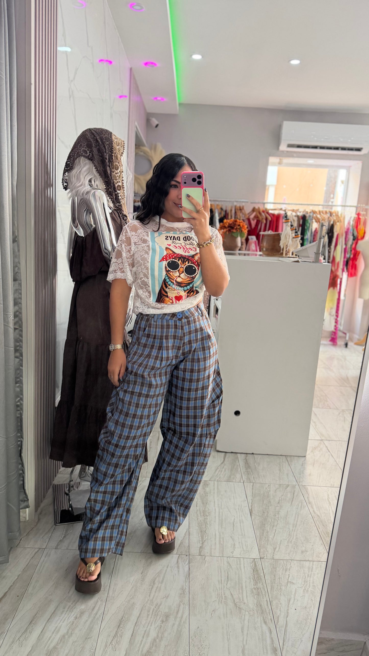 GOOD DAYS CAT LACE TOP
