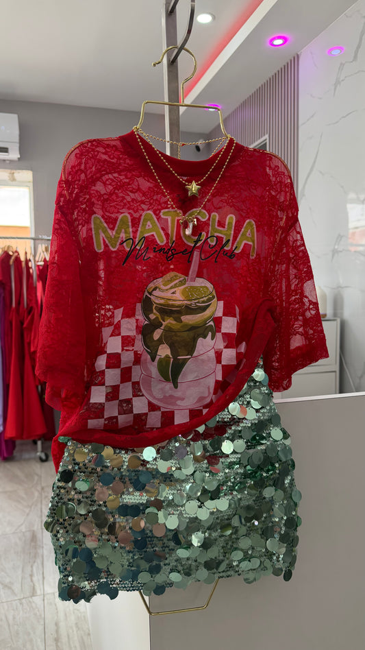 MATCHA RED LACE