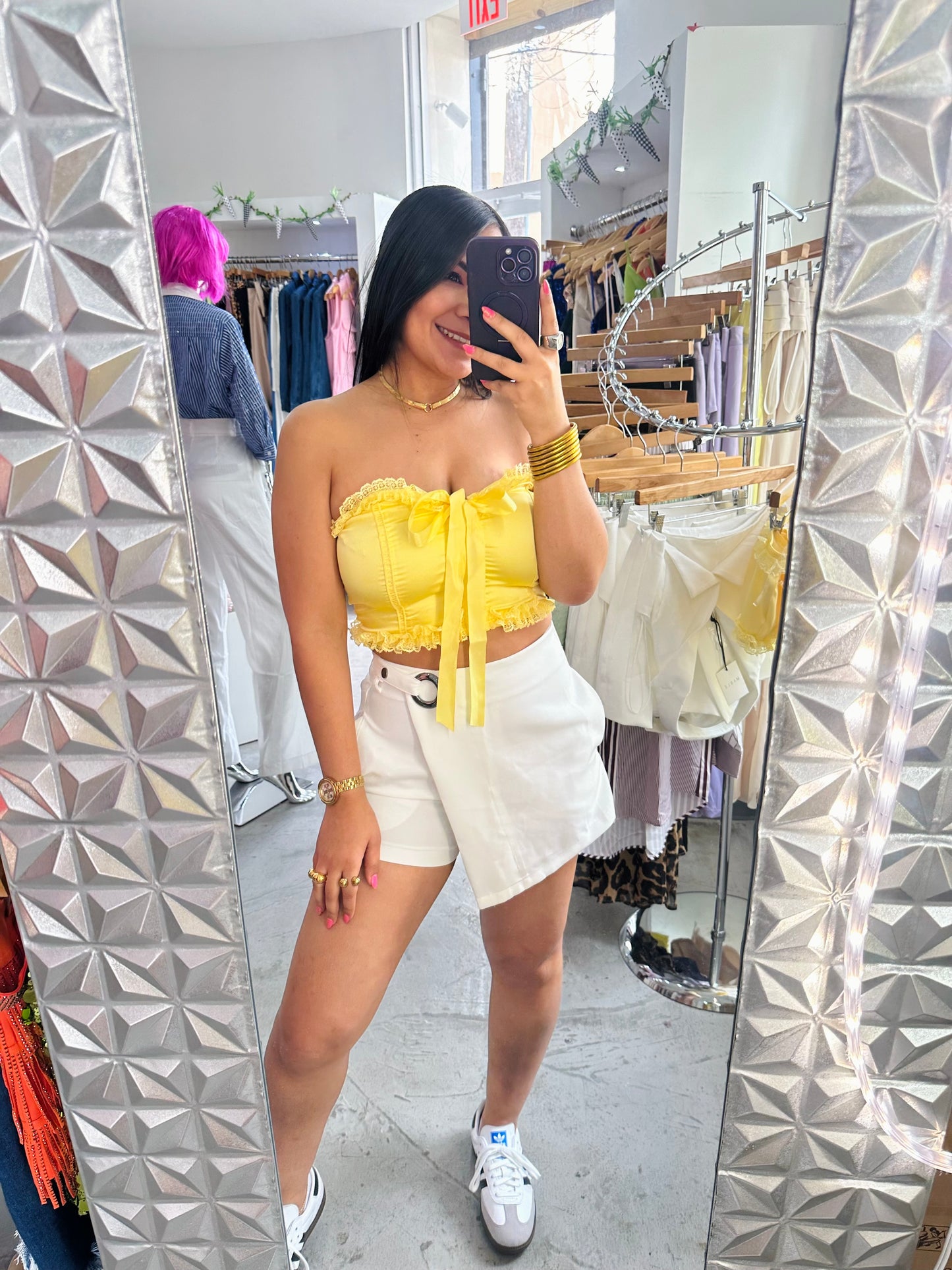 YELLOW RIBON TOP